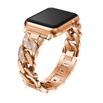 High-Fashion Chain with Rhinestone Replacement Strap for Apple Watches
