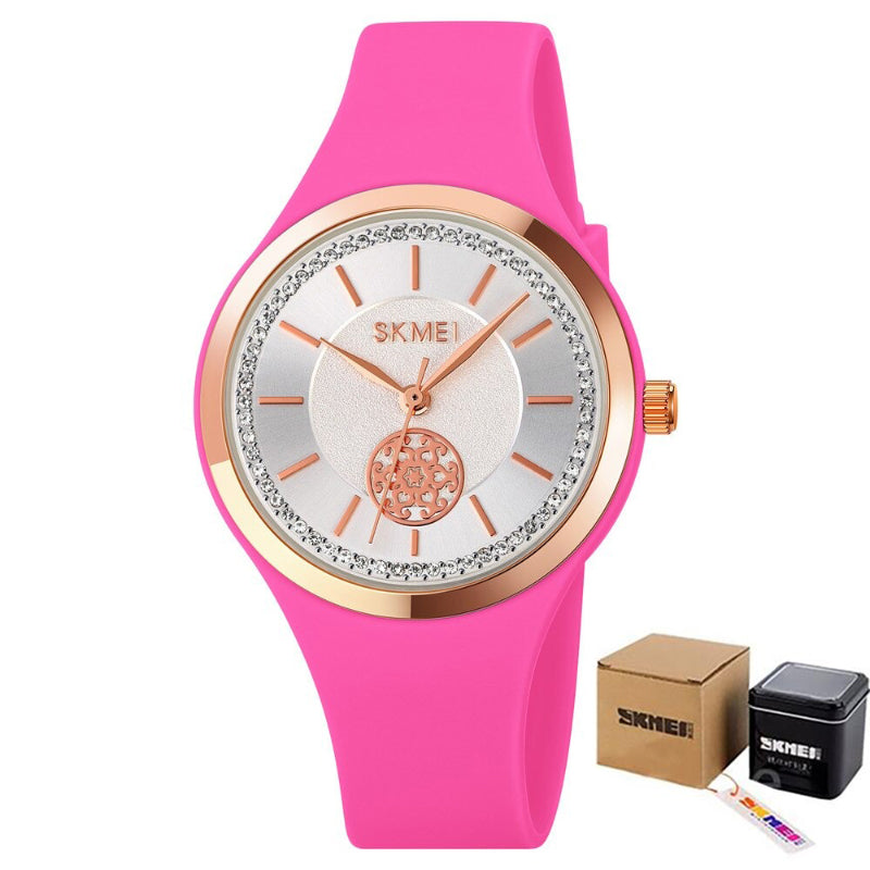 Candy Colored Waterproof Silicone Strap Quartz Wristwatches