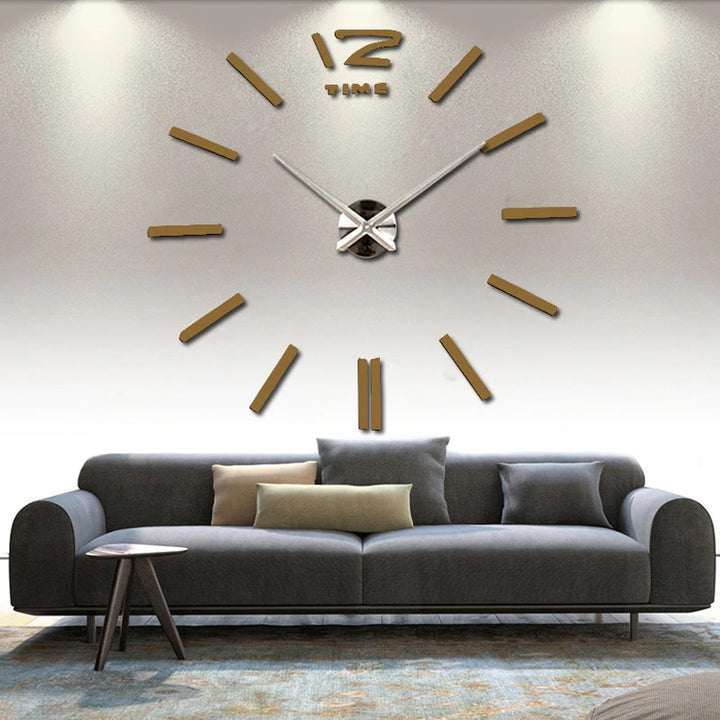 Frameless 3D Acrylic Mirror DIY Stickers Quartz Wall Clocks