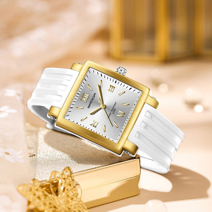 Women's Square Dial Casual Waterproof Quartz Watches