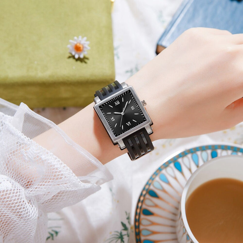 Women's Square Dial Casual Waterproof Quartz Watches