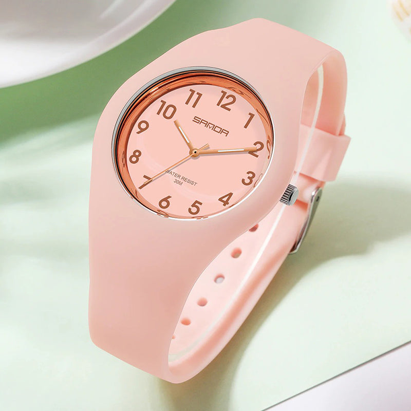 Minimalist Soft and Lightweight Silicone Strap Quartz Watches