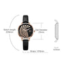 Decorative Artistic Curves Dial with Vegan Leather Strap Quartz Watches