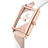 Classic Minimalist Trend Rectangle Case with Vegan Leather Strap Quartz Watches