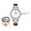 Women's Casual Rhinestone Embellished Conch Pattern Dial Quartz Watches