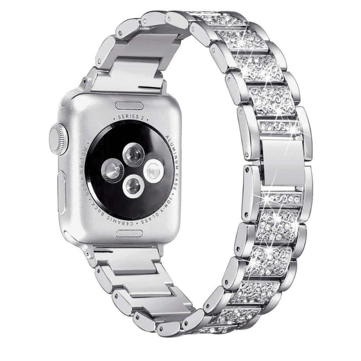 Stainless Steel Rhinestone-studded Replacement Strap for Apple Watches