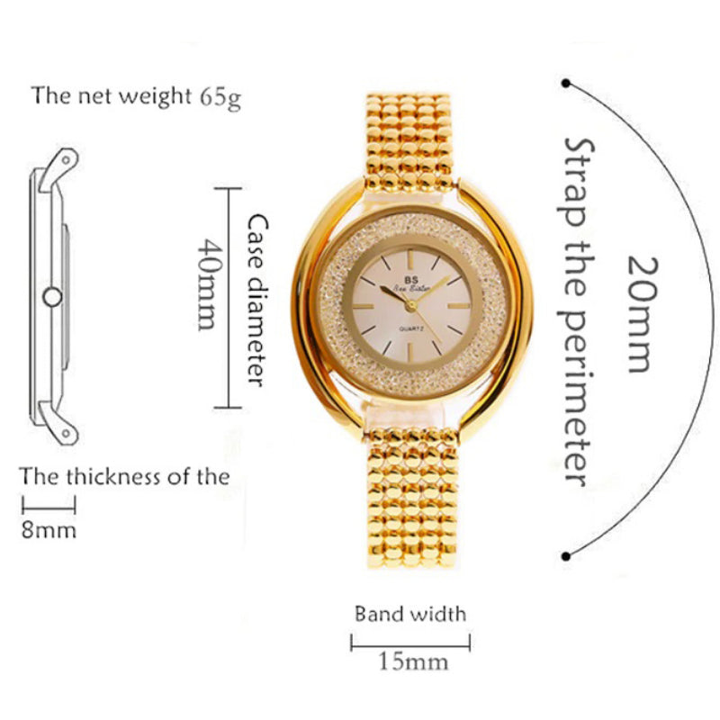 Glistening Unique Design Rhinestone Encircling Quartz Watches