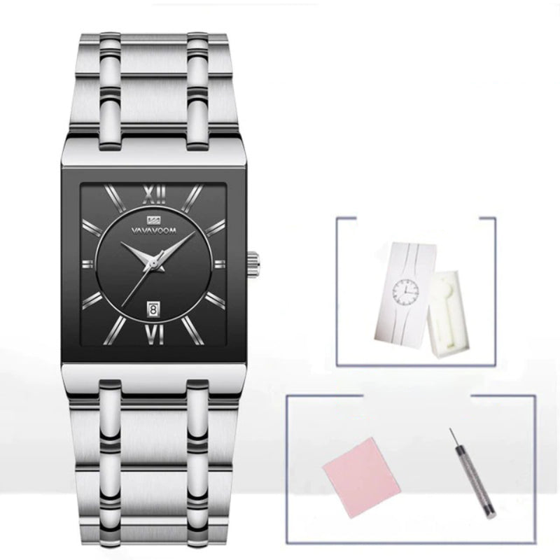 Simple and Versatile Square Case Men's Business Quartz Watches