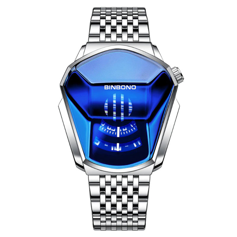 Spectacular 3D Men's Fashion Style Geometric Shape Case Business Quartz Watches