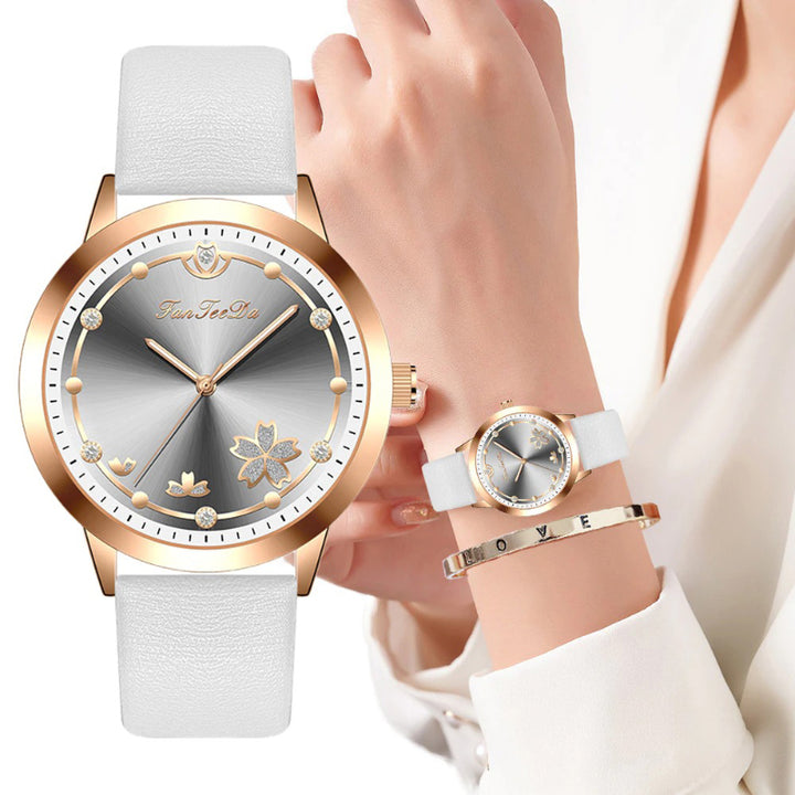 Minimalist Women's Flower Dial Quartz Watches