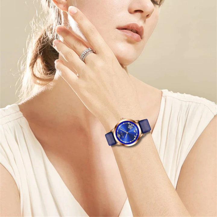 Minimalist Women's Flower Dial Quartz Watches