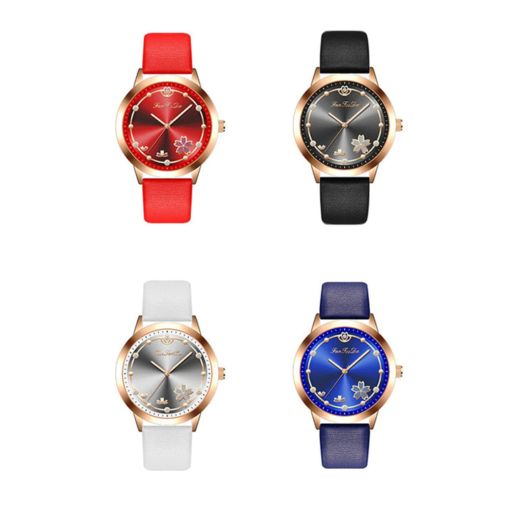 Minimalist Women's Flower Dial Quartz Watches