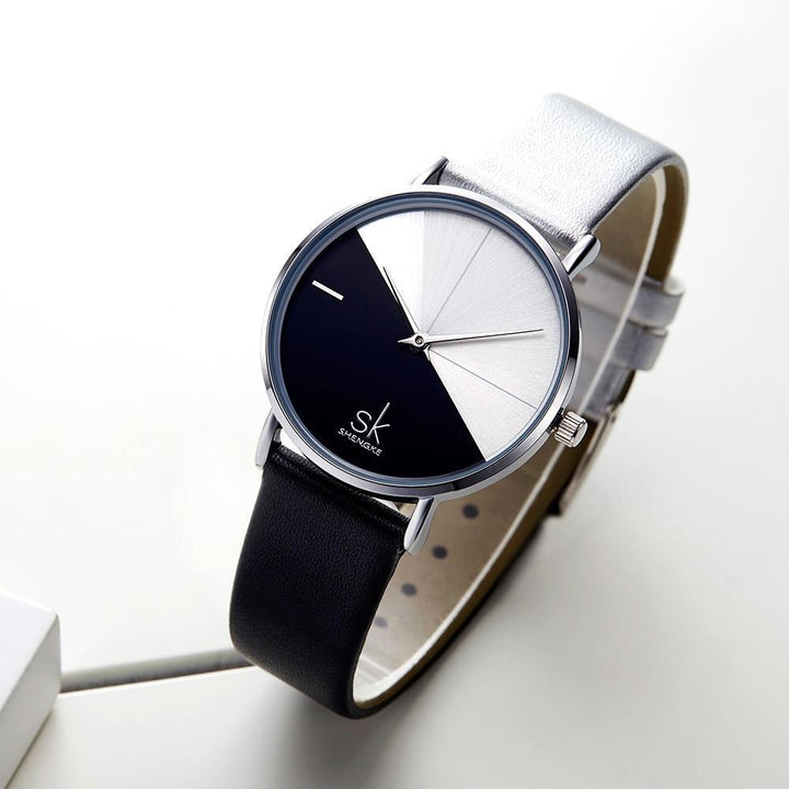 Simple Watches - The Double Colored™ Leather Creative Two Colored Women's Wristwatches
