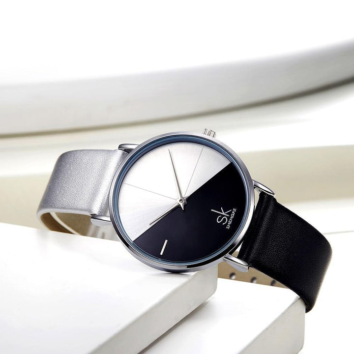 Simple Watches - The Double Colored™ Leather Creative Two Colored Women's Wristwatches
