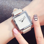 Simple Watches - The Squared Julius™ Simple Big Dial Leather Women's Watch