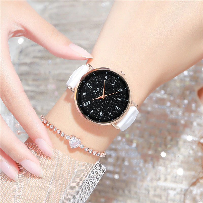 Celestial Starry Sky Round Dial Quartz Watches