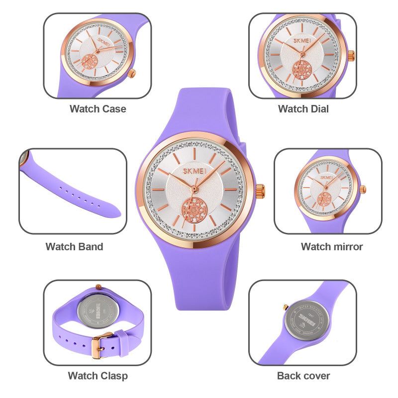 Candy Colored Waterproof Silicone Strap Quartz Wristwatches