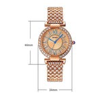 Elegant Sparkling Rhinestone Studded Dial Women's Quartz Watches