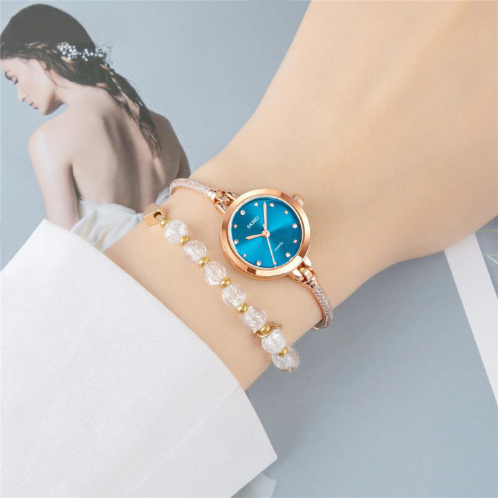 Ultra-Slim Rhinestone Chain Bracelet Quartz Watches