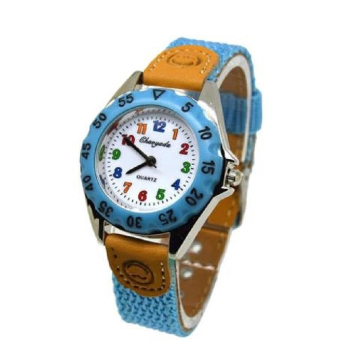 Children's Colorful Easy To Read Sporty Nylon Strap Quartz Watches