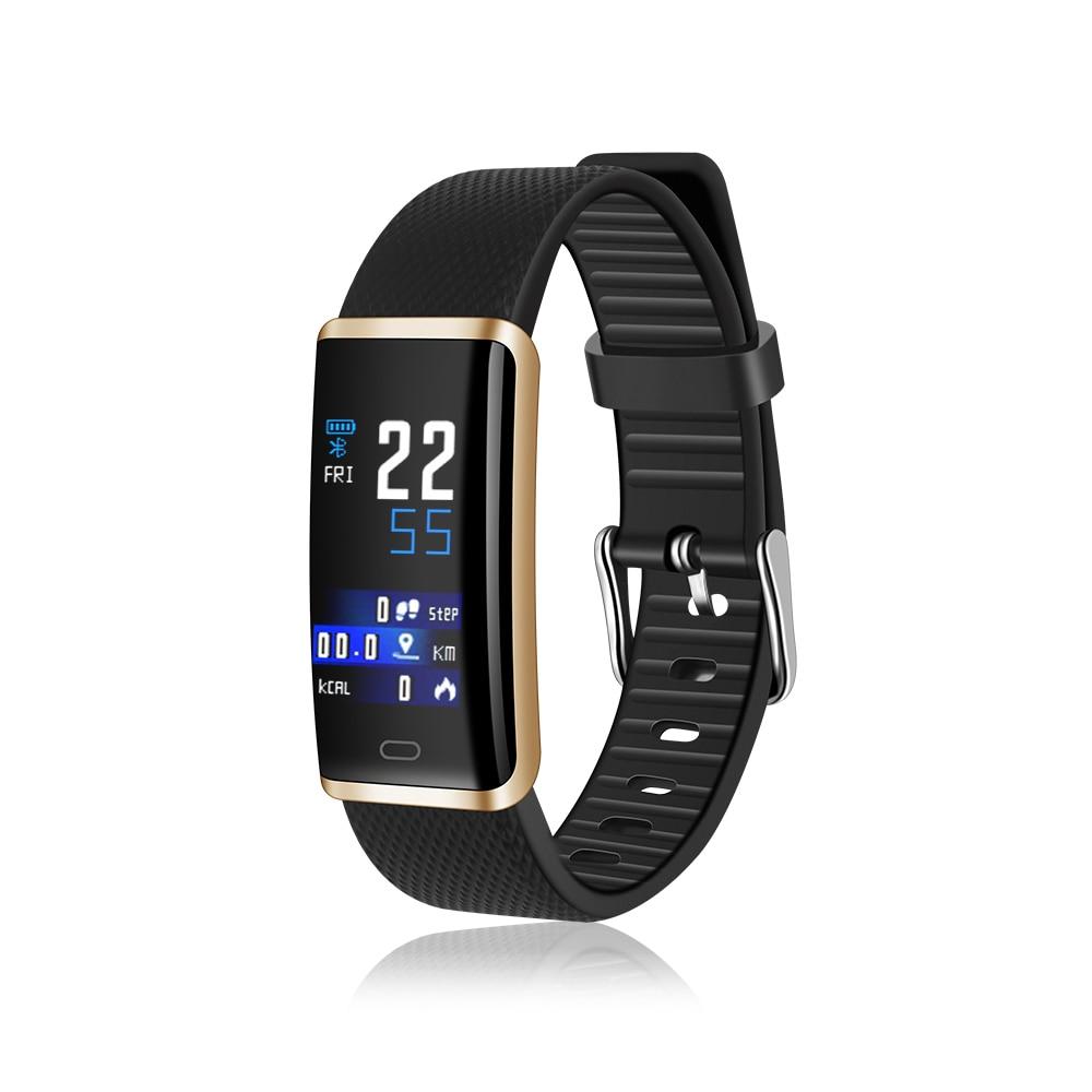 Unisex Waterproof Fitness Tracker Blood Pressure Heart Rate Monitor Smartband for IOS and Android