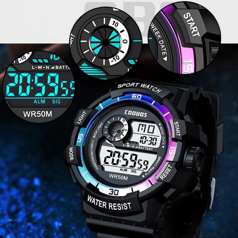 Waterproof digital watch for cheap kids