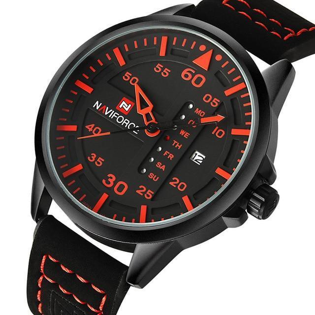 Sports & Military Watch - The Compressed™ Men's Luxury Brand Leather Strap Military Watch