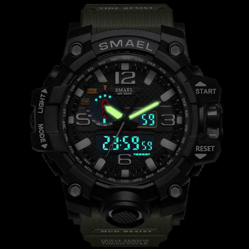 Sports & Military Watch - The King™ Men's Dual Display Analog Digital LED Waterproof Sports Watch