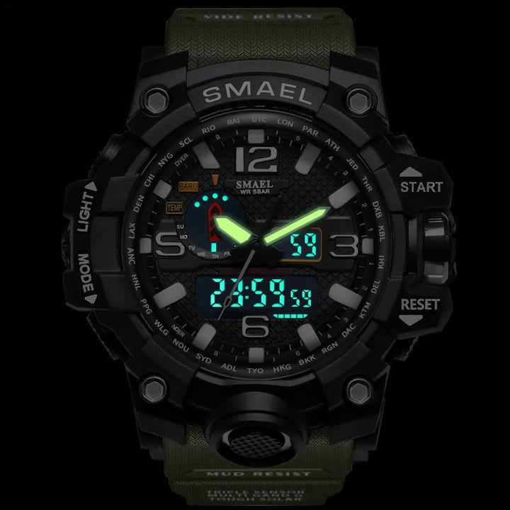 Sports & Military Watch - The King™ Men's Dual Display Analog Digital LED Waterproof Sports Watch