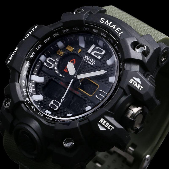 Sports & Military Watch - The King™ Men's Dual Display Analog Digital LED Waterproof Sports Watch