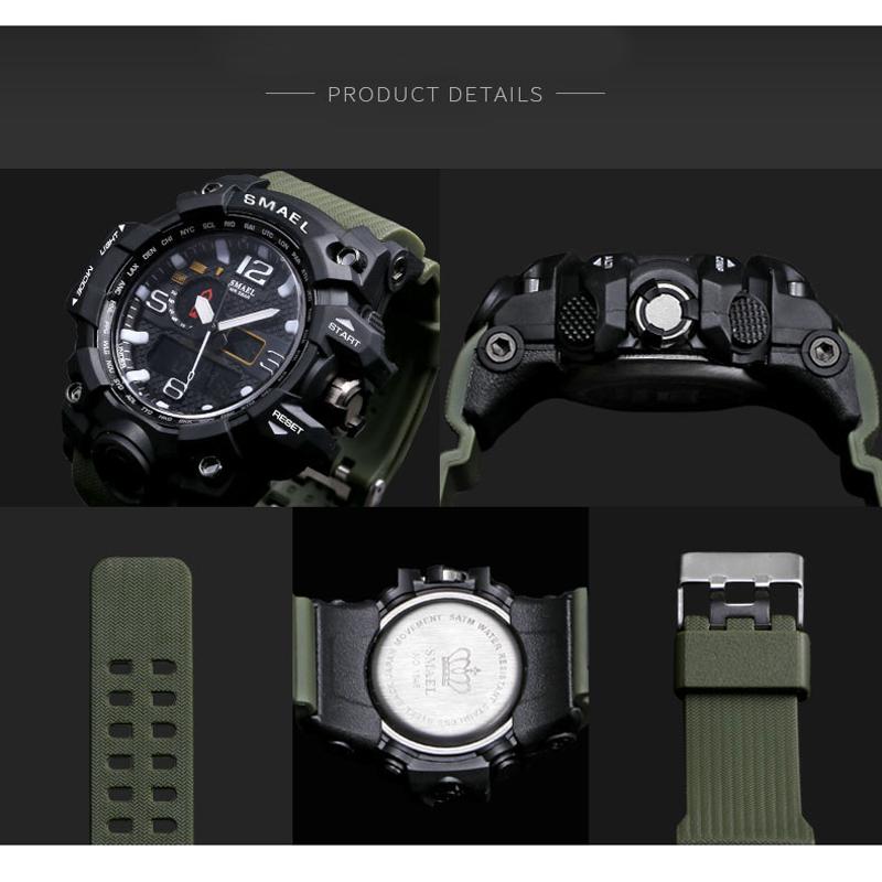 Sports & Military Watch - The King™ Men's Dual Display Analog Digital LED Waterproof Sports Watch