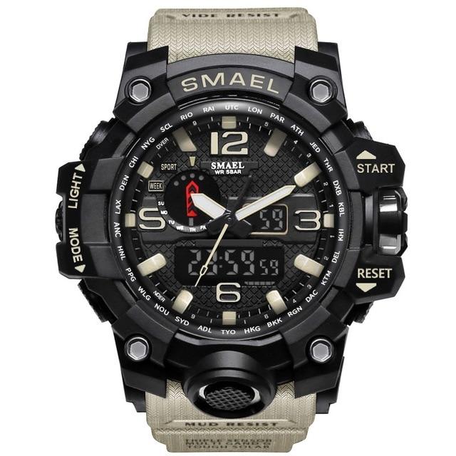 Sports & Military Watch - The King™ Men's Dual Display Analog Digital LED Waterproof Sports Watch