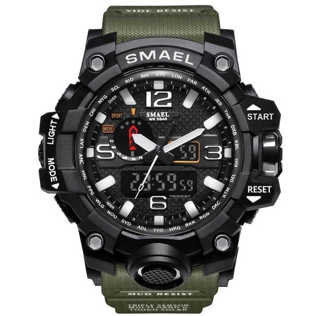 Sports & Military Watch - The King™ Men's Dual Display Analog Digital LED Waterproof Sports Watch