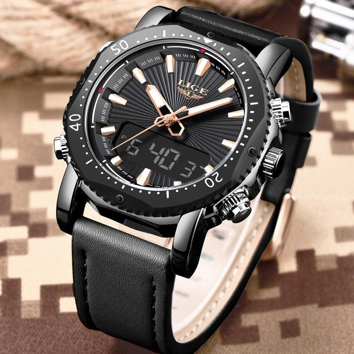 Sports & Military Watch - The Smooth Texture™ Men's Luxury Analog Digital Waterproof Sportswatch