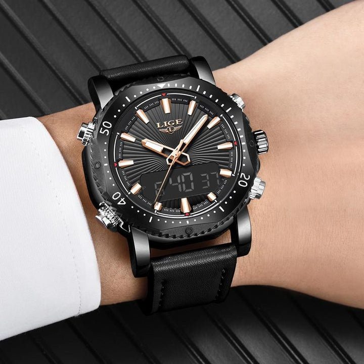 Sports & Military Watch - The Smooth Texture™ Men's Luxury Analog Digital Waterproof Sportswatch