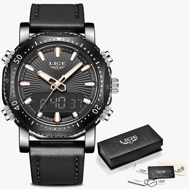 Sports & Military Watch - The Smooth Texture™ Men's Luxury Analog Digital Waterproof Sportswatch