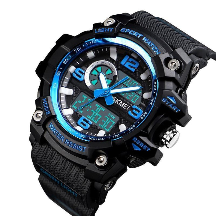 Sports & Military Watch - The Striped™ Men's Denim Dual Display Waterproof Outdoor Digital Watch