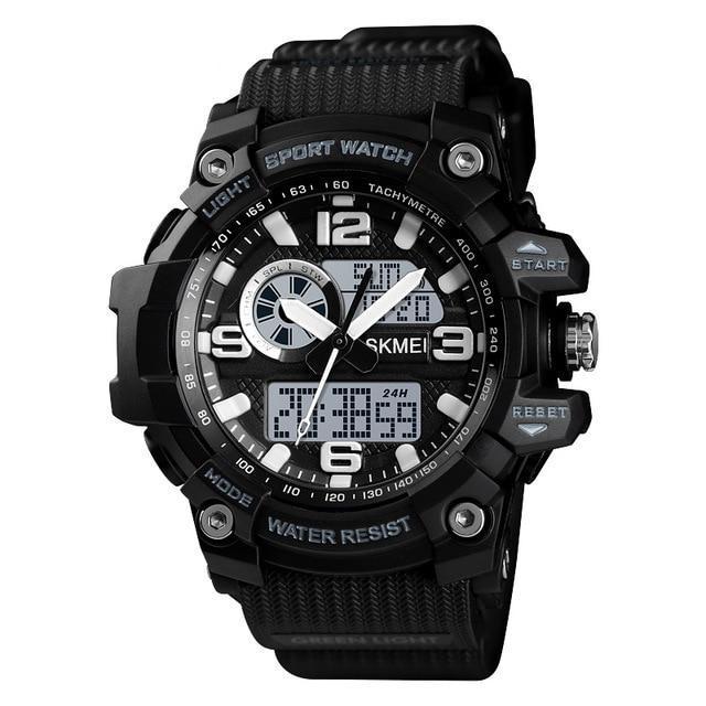 Sports & Military Watch - The Striped™ Men's Denim Dual Display Waterproof Outdoor Digital Watch