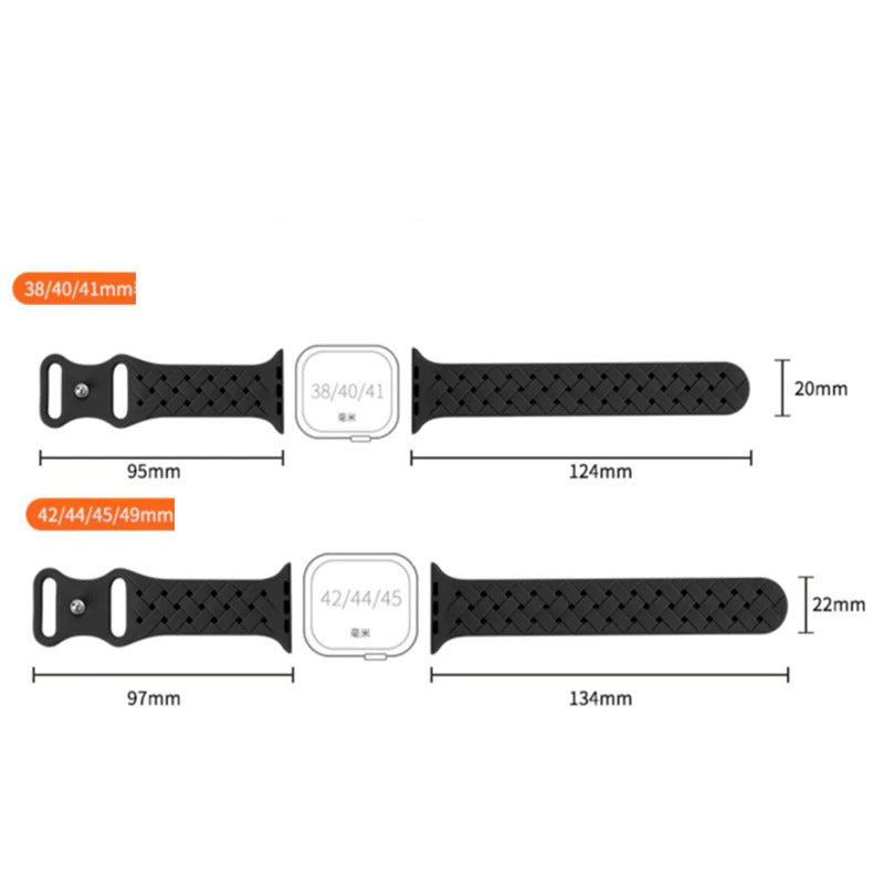 Woven Silicone Loop Lock Apple Watch Replacement Straps