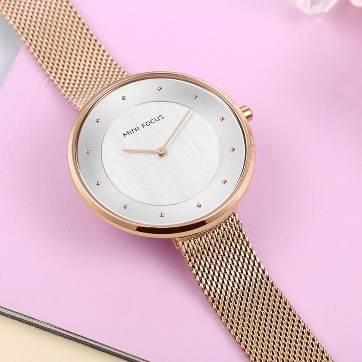Minimalist Dot Scale Stainless Steel Quartz Watches