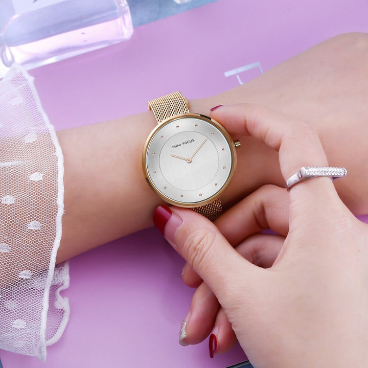 Minimalist Dot Scale Stainless Steel Quartz Watches