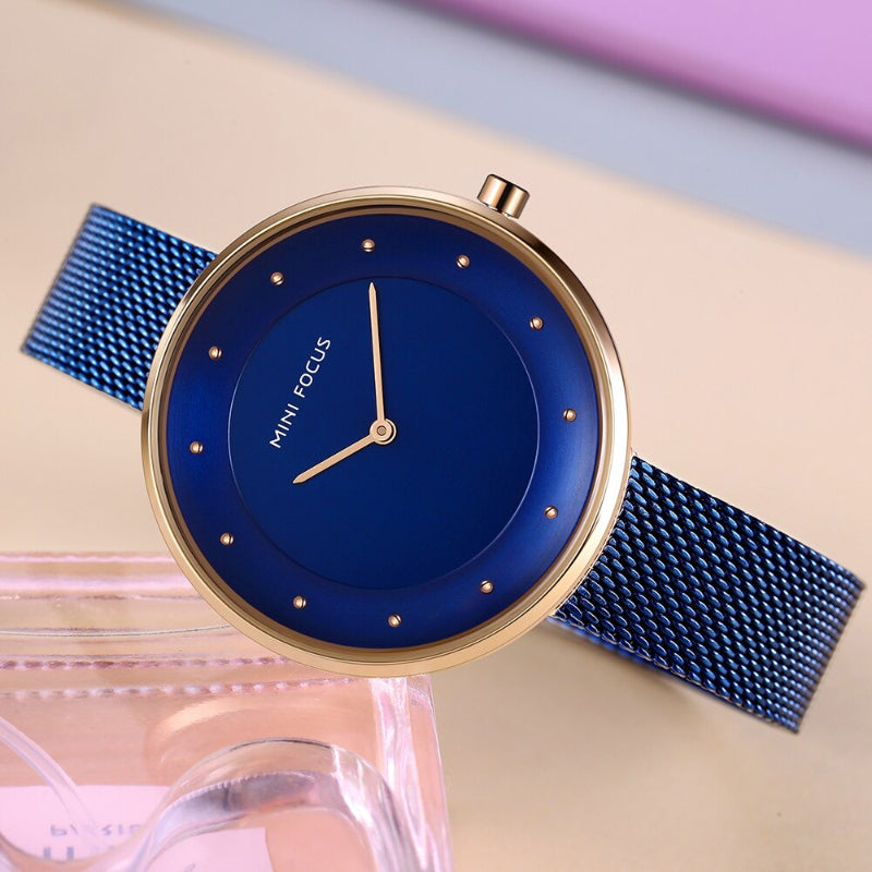Minimalist Dot Scale Stainless Steel Quartz Watches