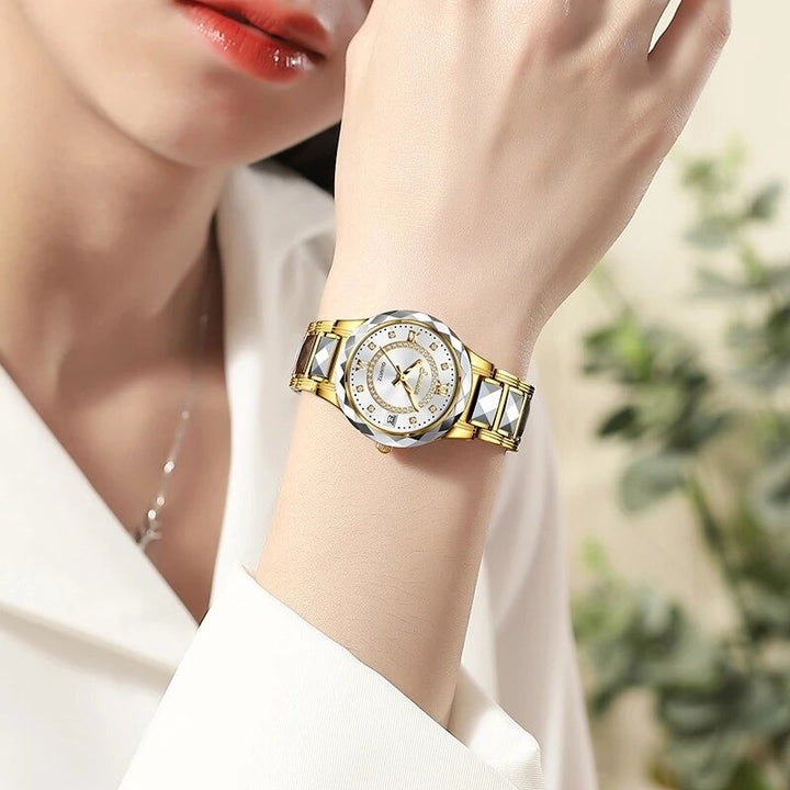 High-Class Roman Scale Rhinestone Dial Quartz Watches