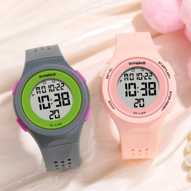 Sleek Fashion Ultra-Thin Digital LED Light Display Waterproof Sports Watches