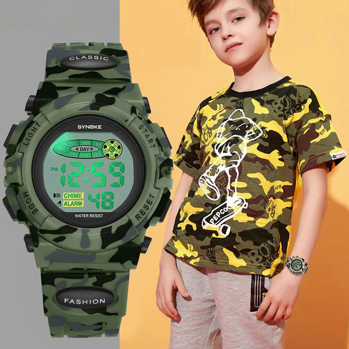 Military Kid's Colorful Digital Camouflage Watches