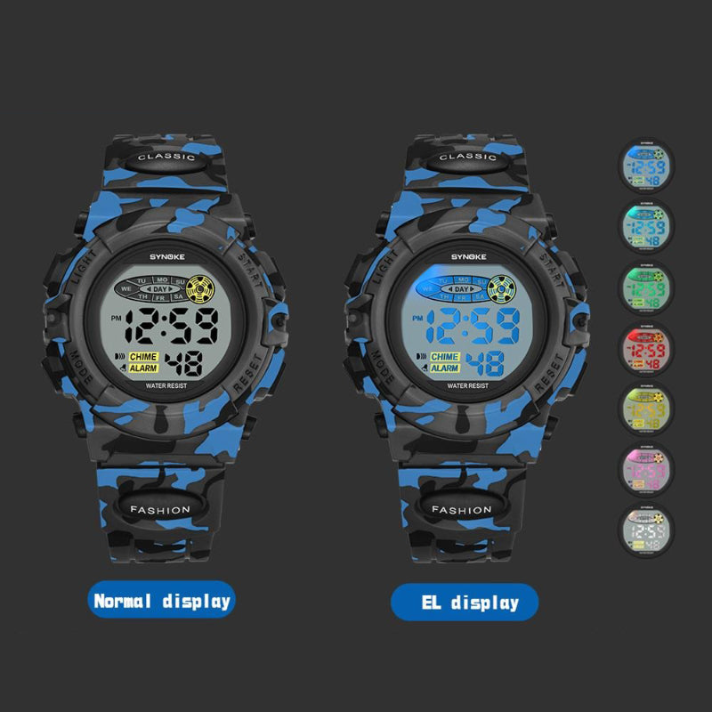 Military Kid's Colorful Digital Camouflage Watches