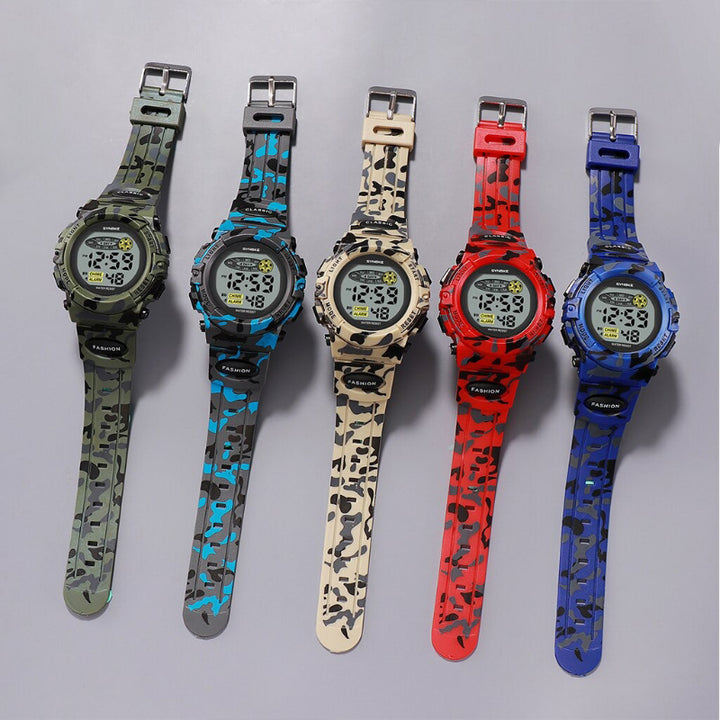 Military Kid's Colorful Digital Camouflage Watches