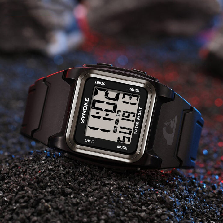 Cool Outdoor Sports Classic Fashion Large-Screen Square Case Digital Watches