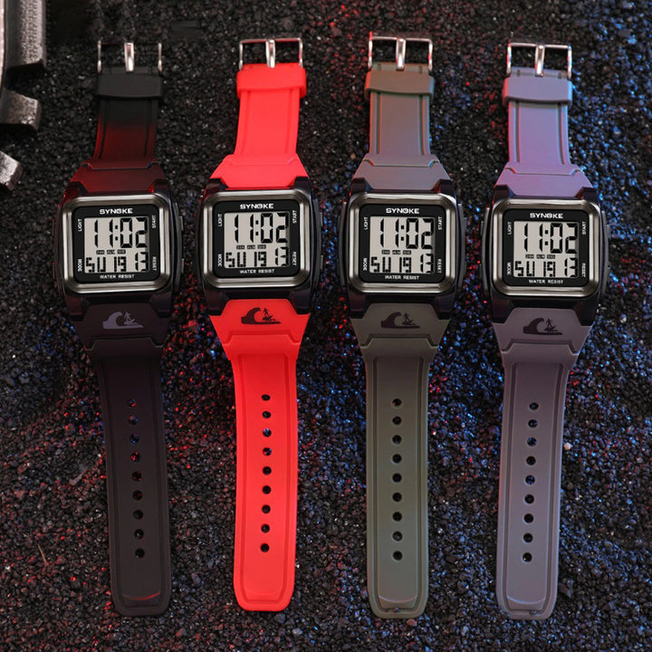 Cool Outdoor Sports Classic Fashion Large-Screen Square Case Digital Watches