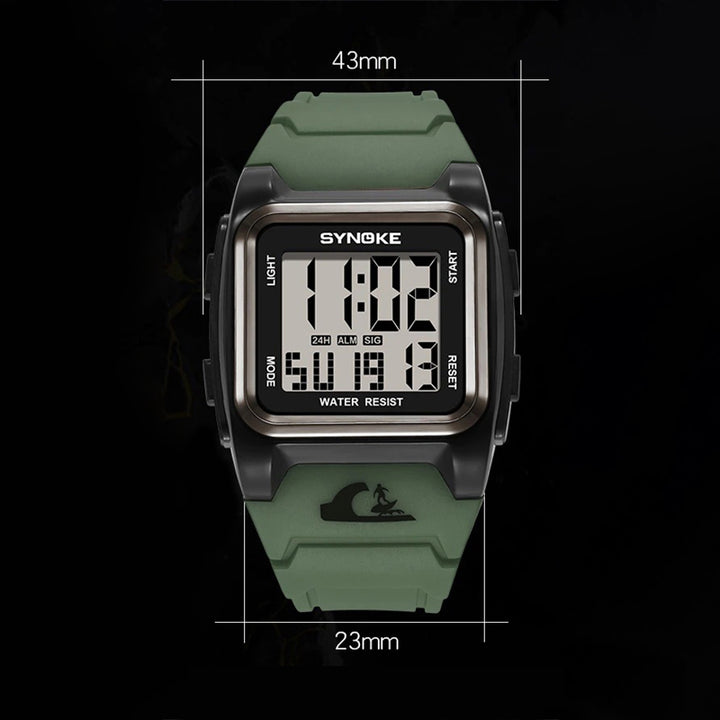 Cool Outdoor Sports Classic Fashion Large-Screen Square Case Digital Watches